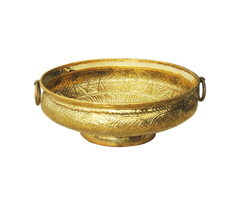 Brass Urli With Handwork 8.65Kg